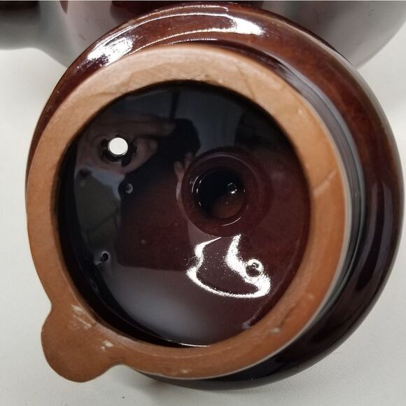 Japan Pottery Brown White Drip Glaze Teapot - Picture 8 of 14